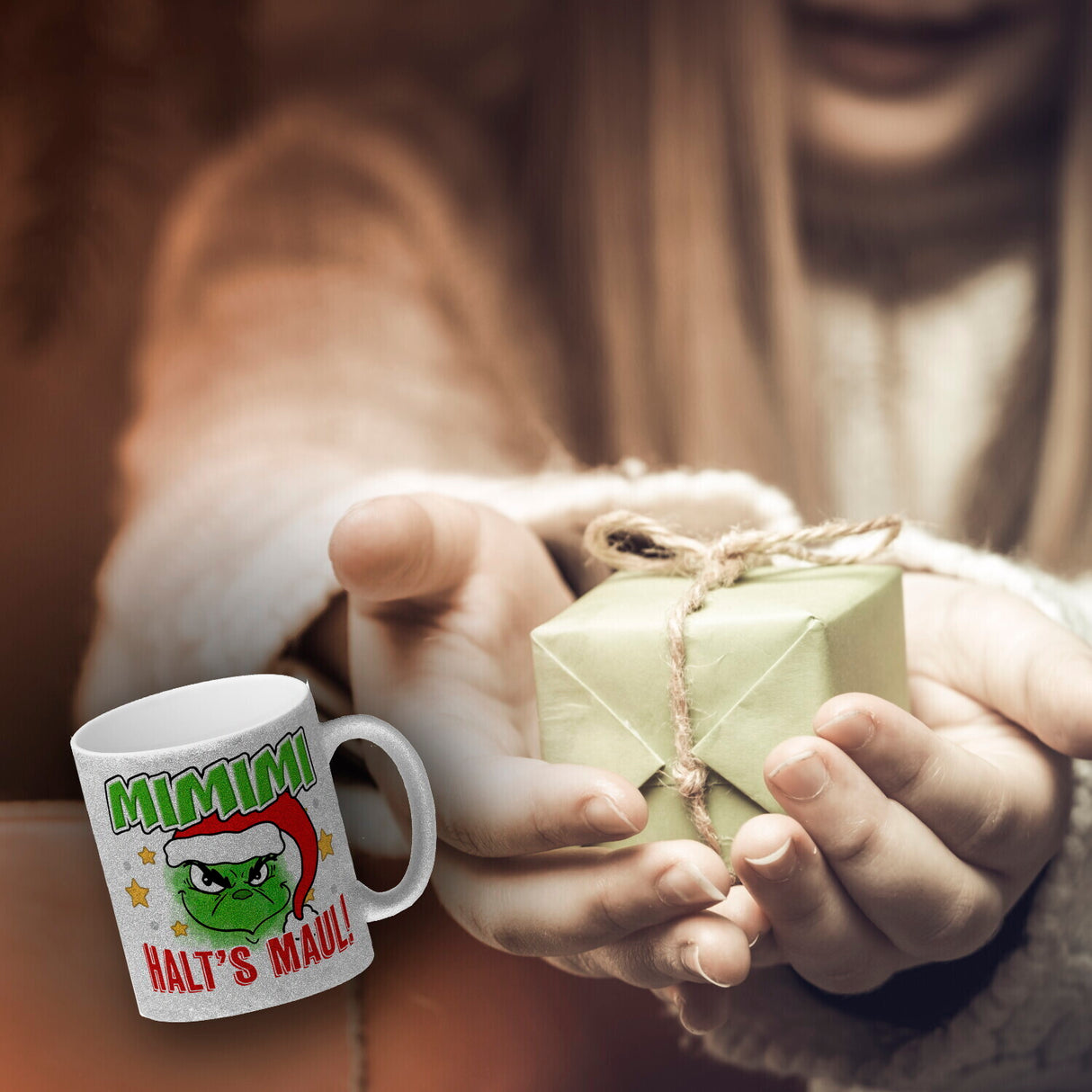 Mimimi Weihnachtsmuffel Kaffeebecher mit Spruch Halt's Maul