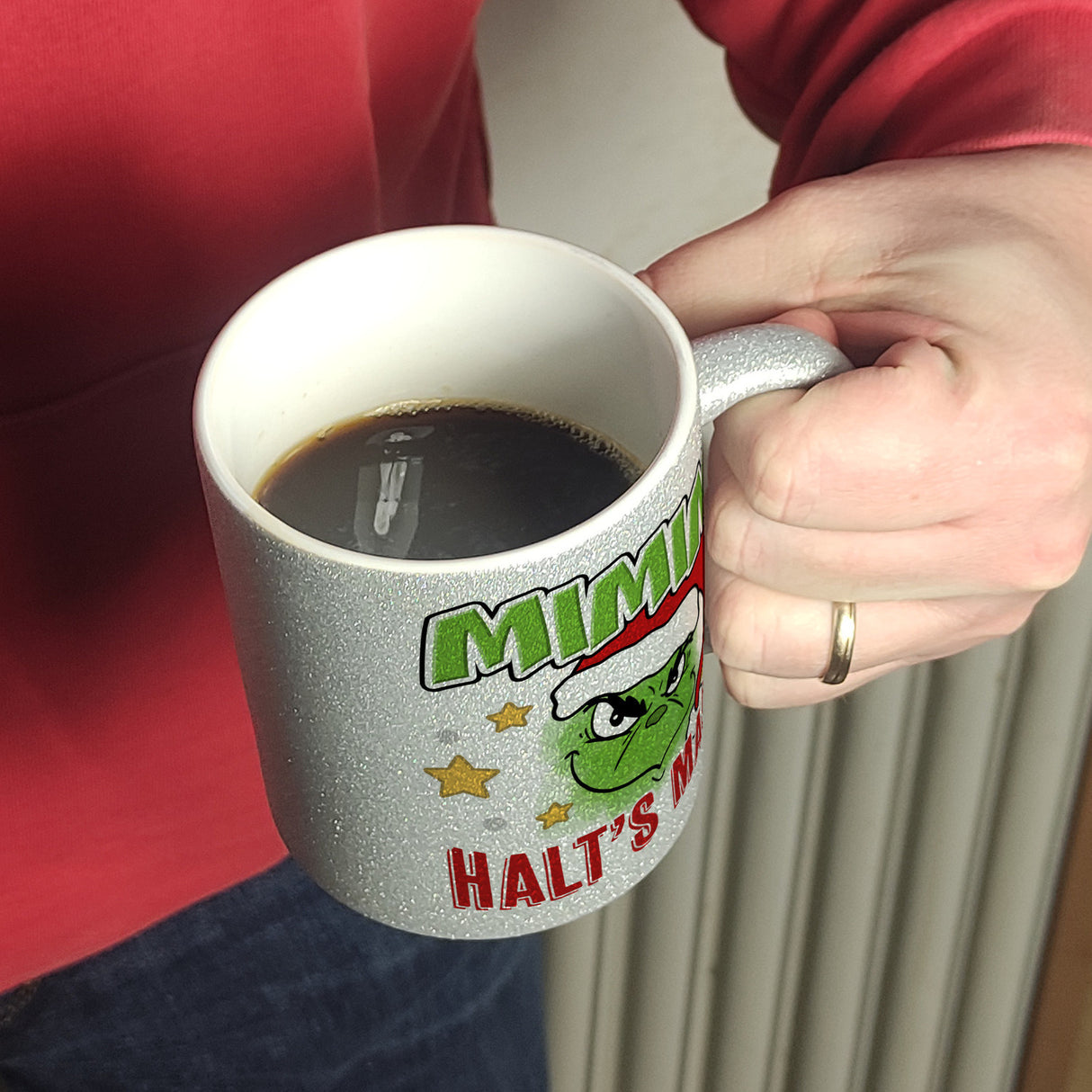 Mimimi Weihnachtsmuffel Kaffeebecher mit Spruch Halt's Maul