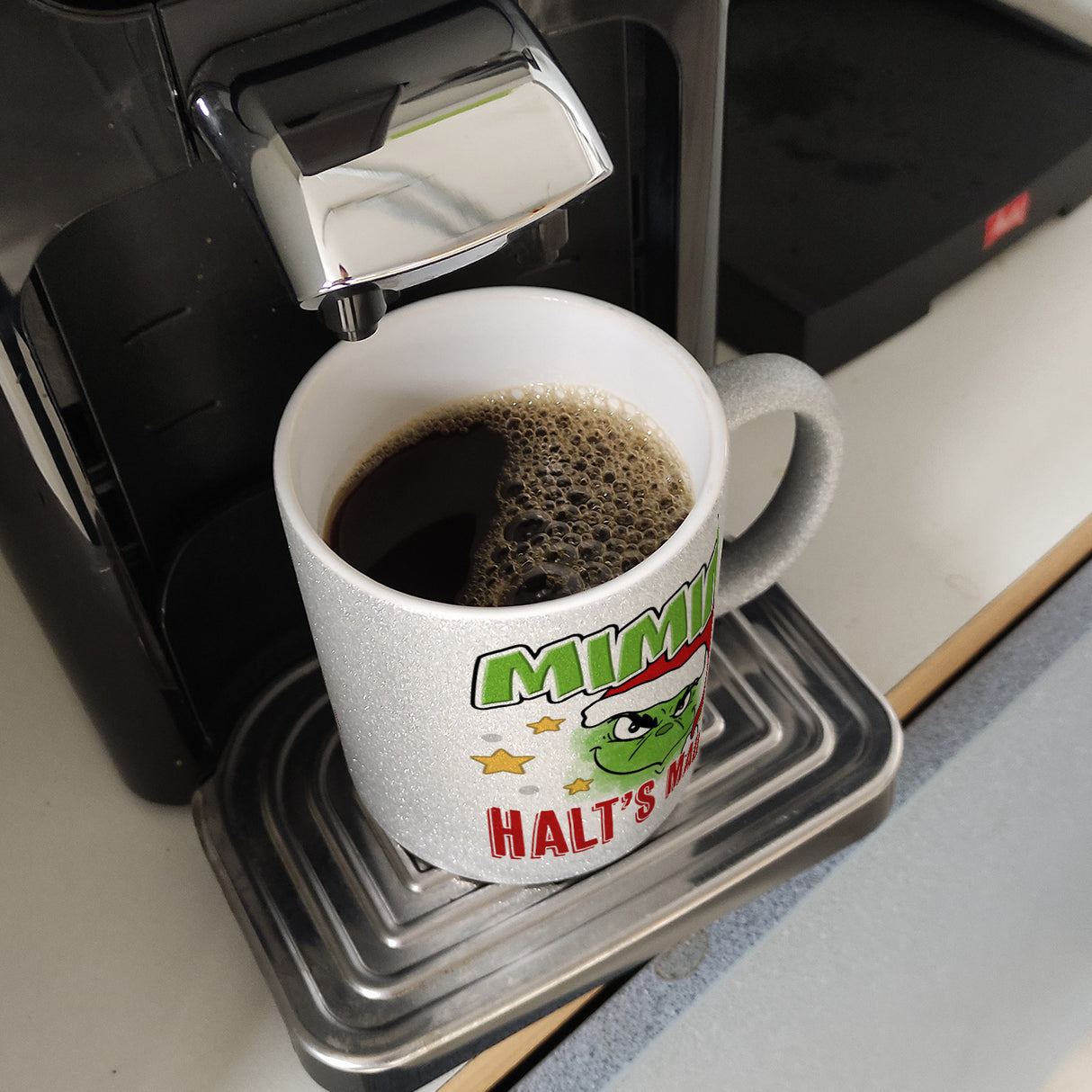 Mimimi Weihnachtsmuffel Kaffeebecher mit Spruch Halt's Maul