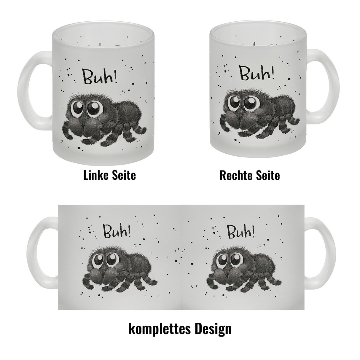 Buh! Flauschige Spinne Kaffeebecher