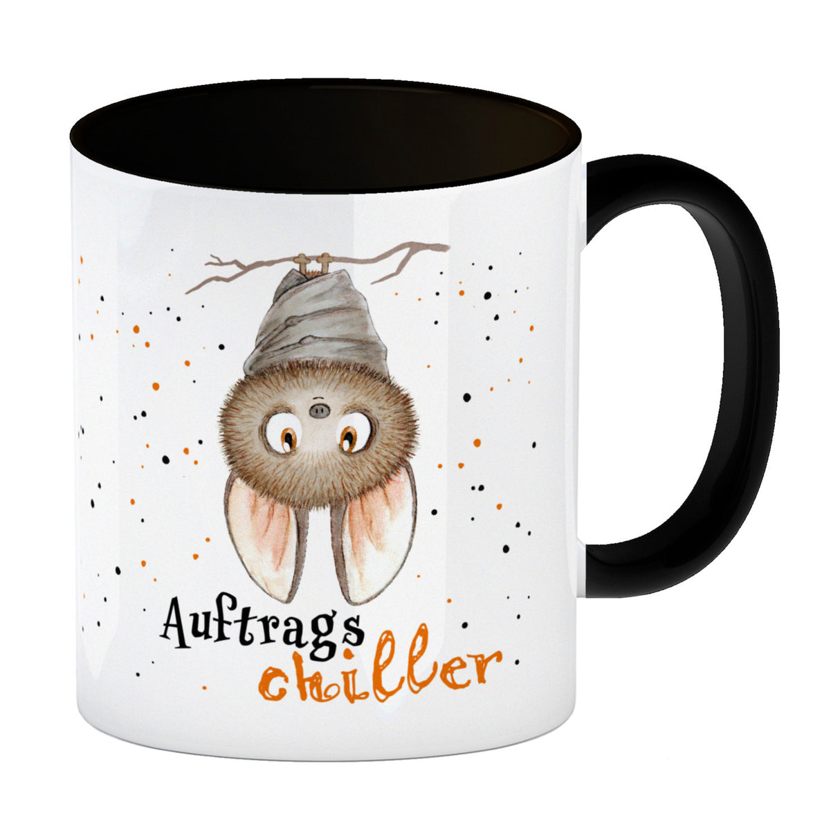 Auftragschiller Kaffeebecher mit Fledermaus
