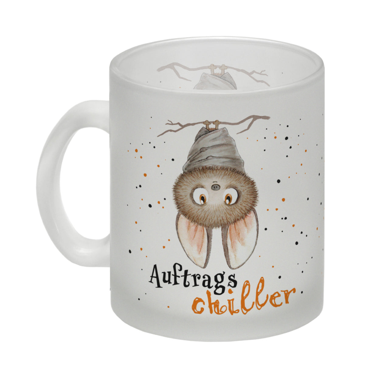 Auftragschiller Kaffeebecher mit Fledermaus