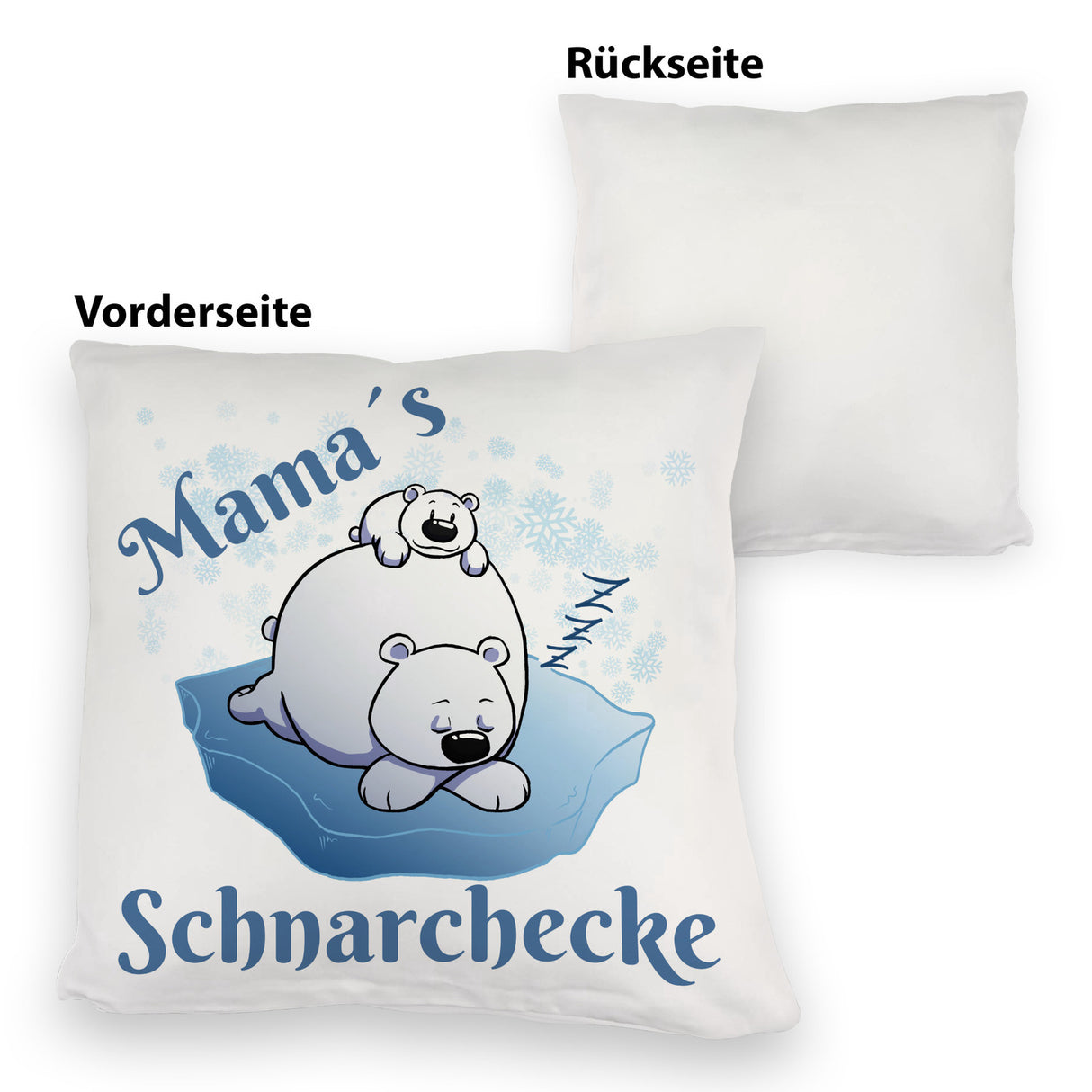 Mamas Schnarchecke Eisbär Kissen