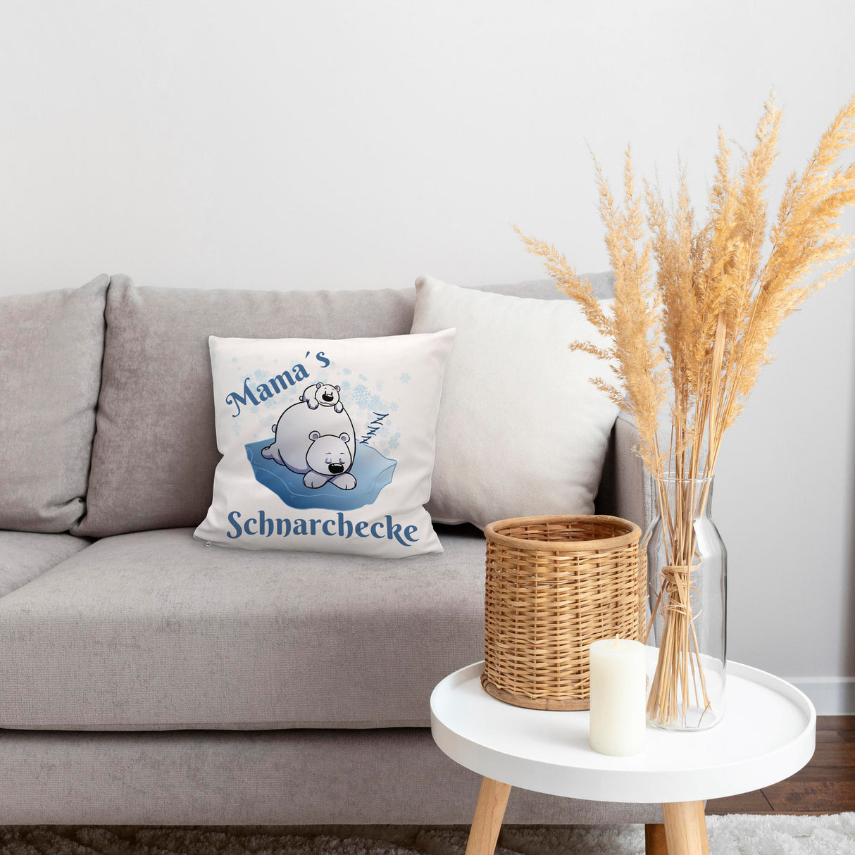 Mamas Schnarchecke Eisbär Kissen