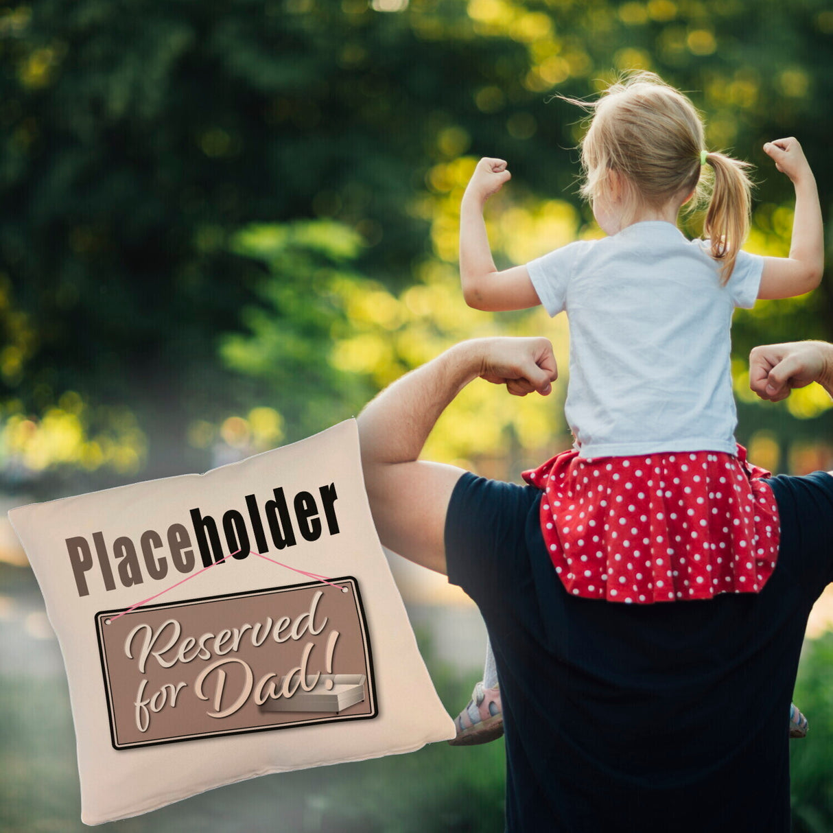 Reserved for Dad! Placeholder Kissen für den Vater