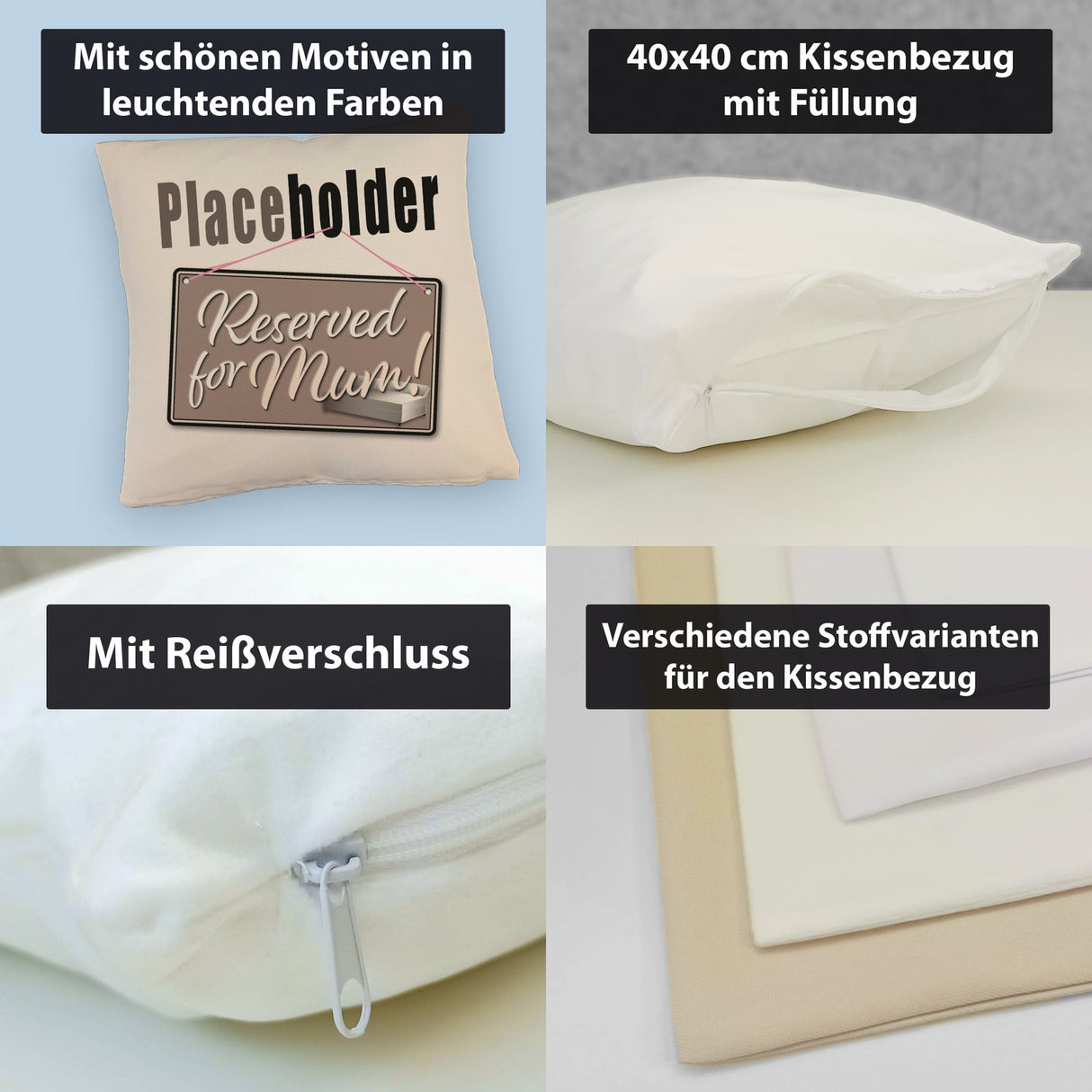 Reserved for Mum! Placeholder Kissen für die Mutter