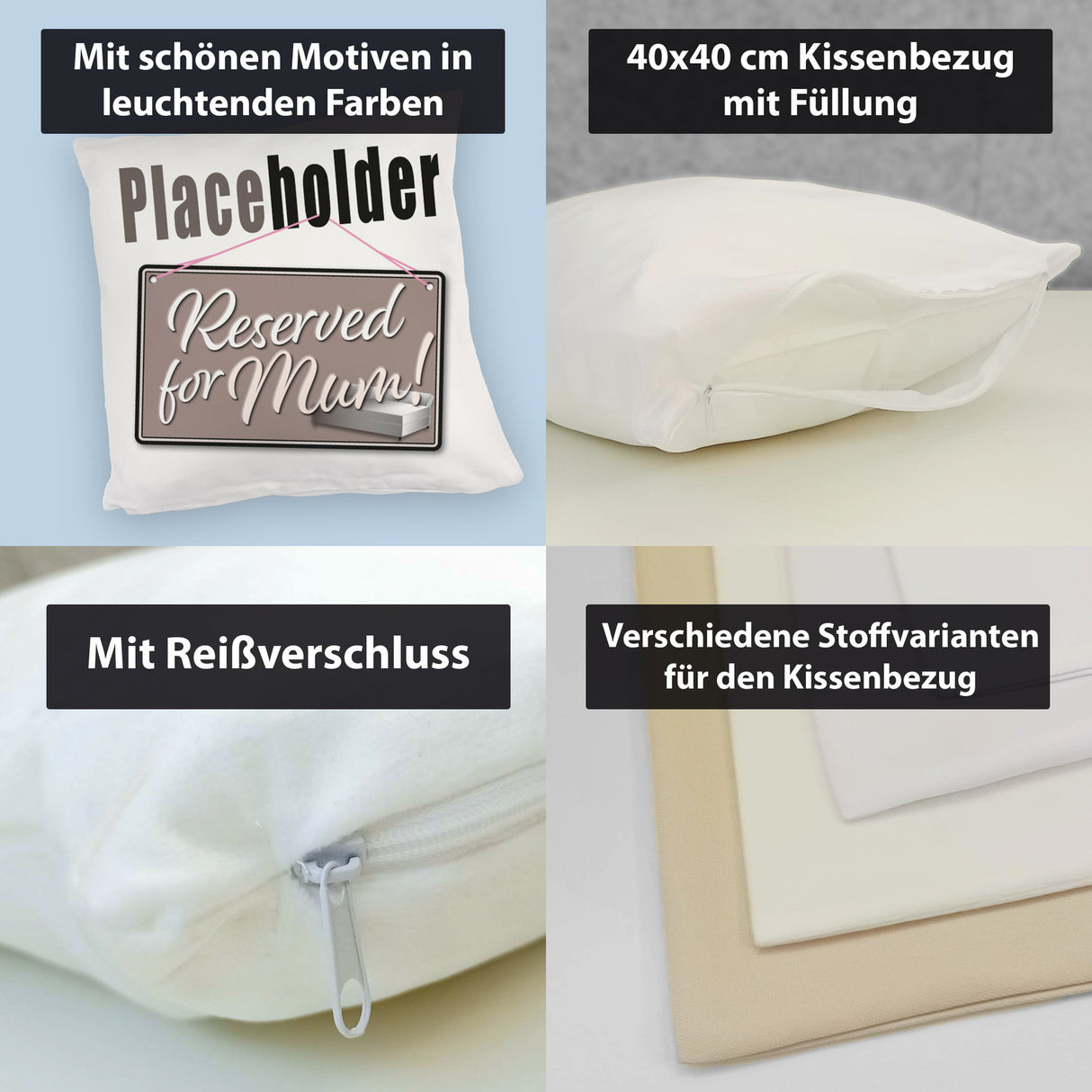 Reserved for Mum! Placeholder Kissen für die Mutter