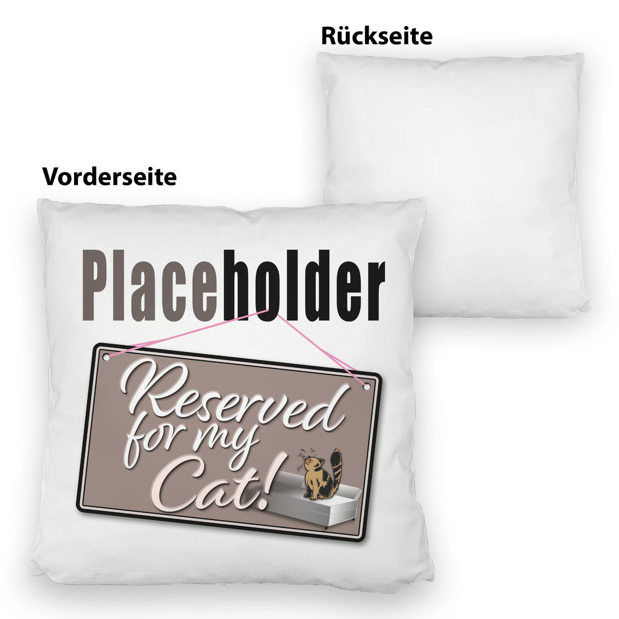 Reserved for my Cat! Placeholder Kissen für die Katze