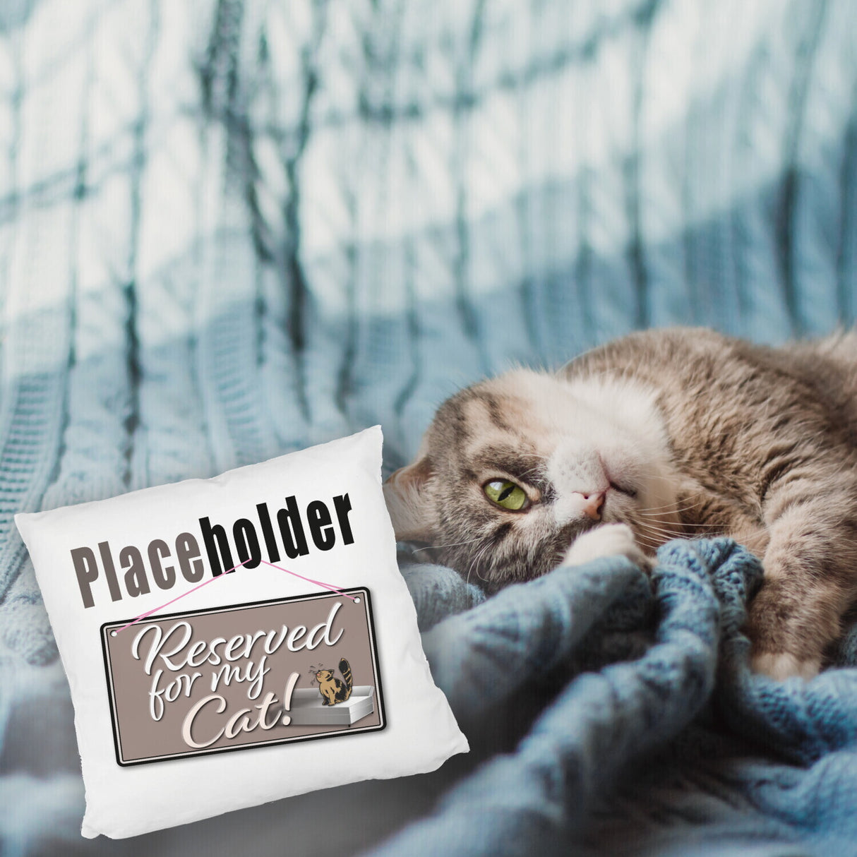 Reserved for my Cat! Placeholder Kissen für die Katze