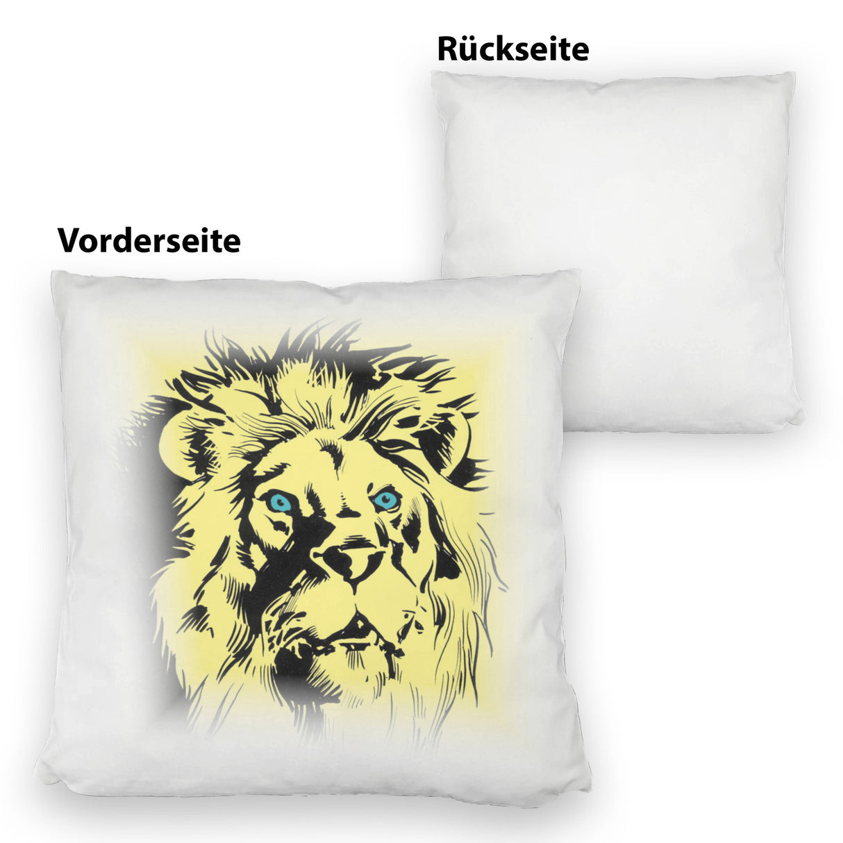 Löwenkopf Kissen mit majestätischem Tier
