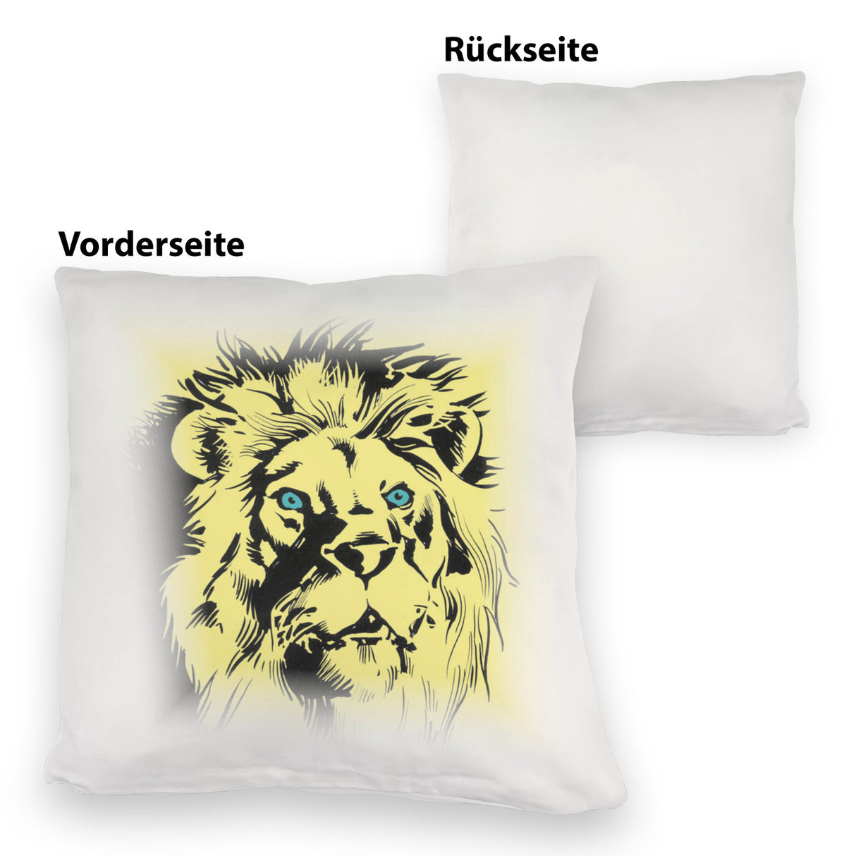 Löwenkopf Kissen mit majestätischem Tier