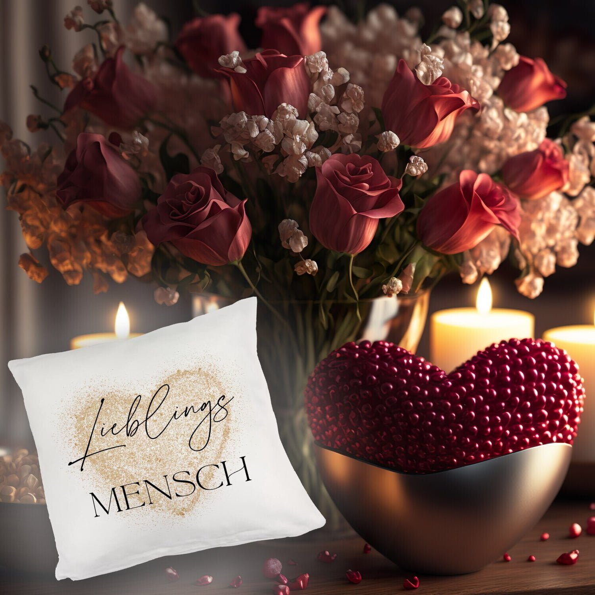 Lieblingsmensch Kissen in rosa