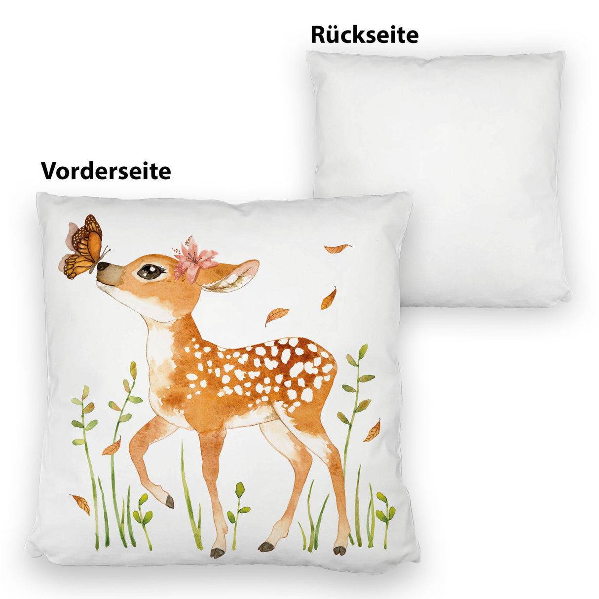 Reh Kissen im Aquarell Stil