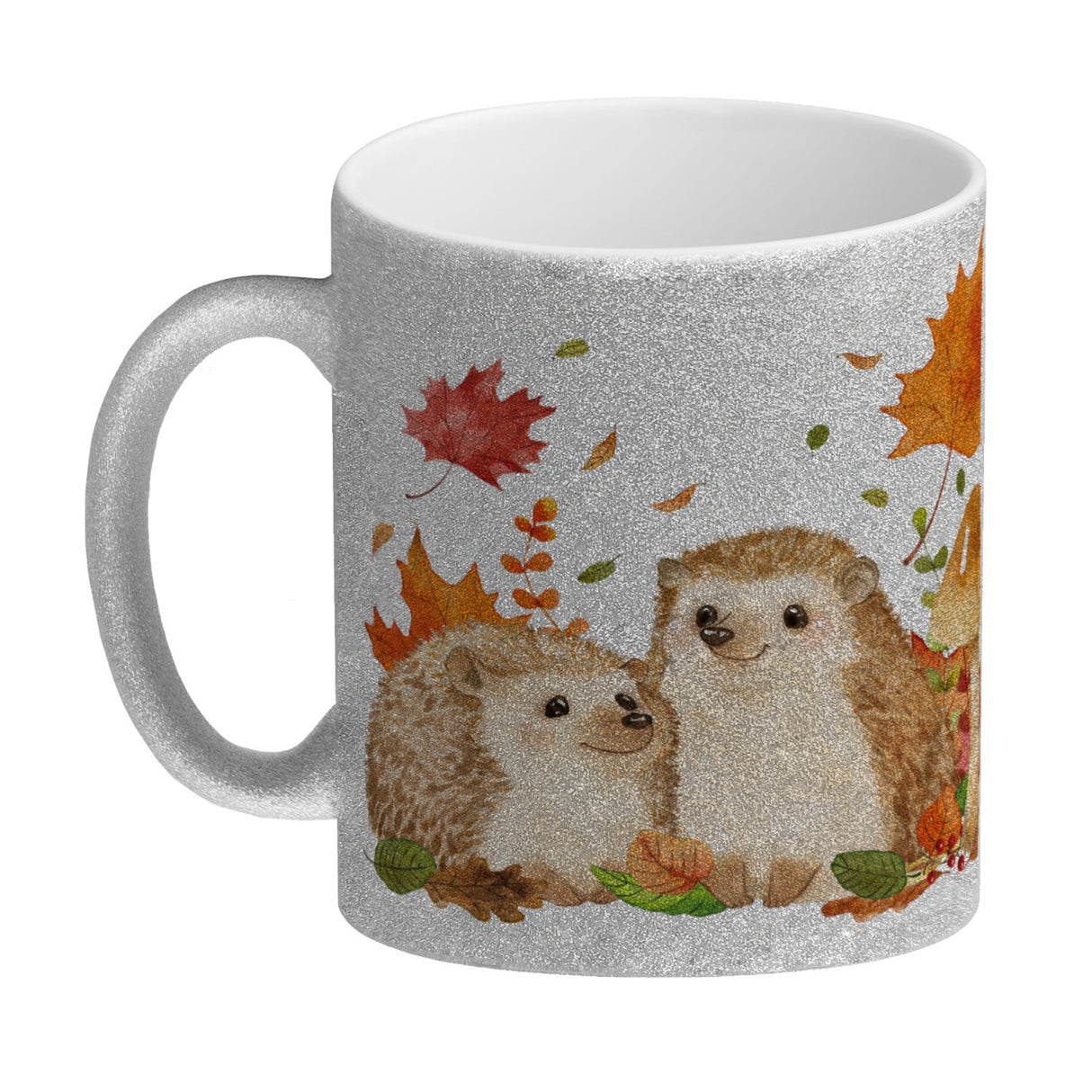 Igel im Herbst Kaffeebecher im Aquarell Stil