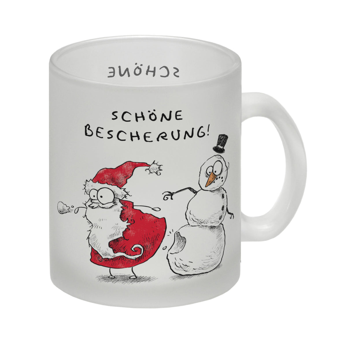 Weihnachtsmann am Naschen Kaffeebecher mit Spruch Erwischt