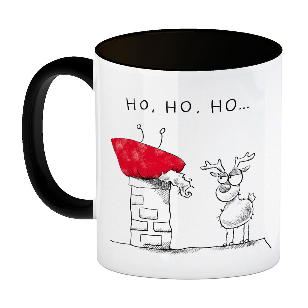 Weihnachtsmann am Naschen Kaffeebecher mit Spruch Erwischt