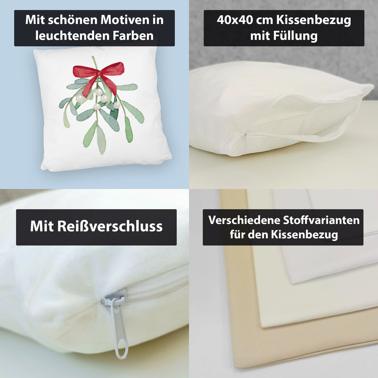 Mistelzweig Kissen