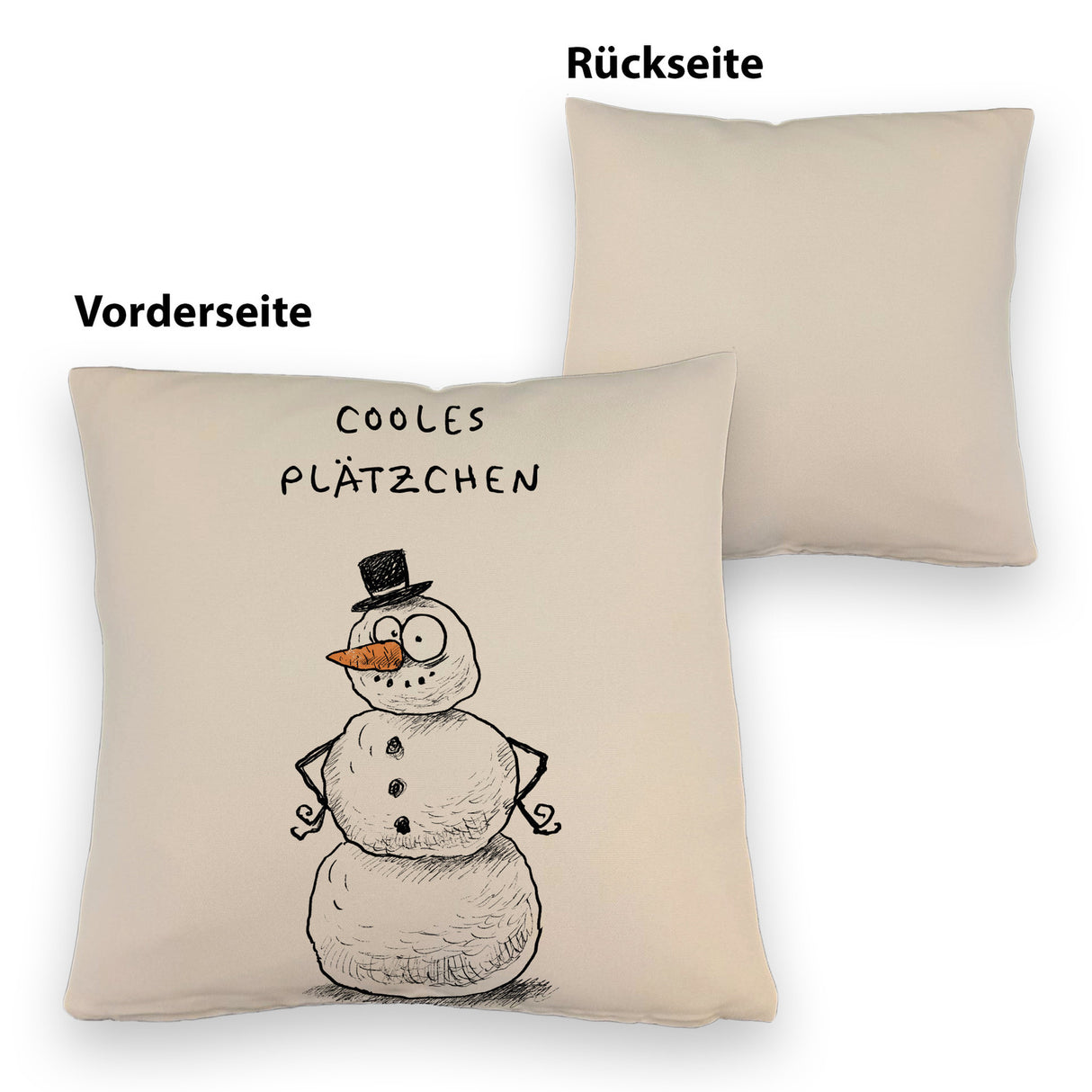 Weihnachtsmann am Naschen Kissen mit Spruch Erwischt