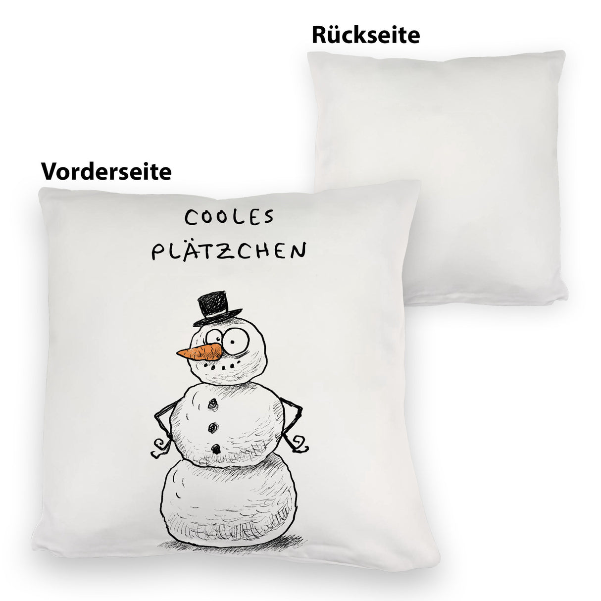 Weihnachtsmann am Naschen Kissen mit Spruch Erwischt
