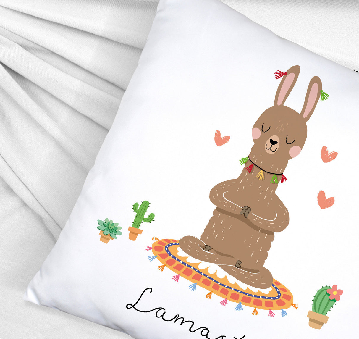 Lama Kissen mit Spruch Lamaste