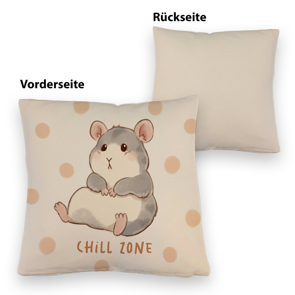 Hamster Kissen mit Spruch Chill Zone