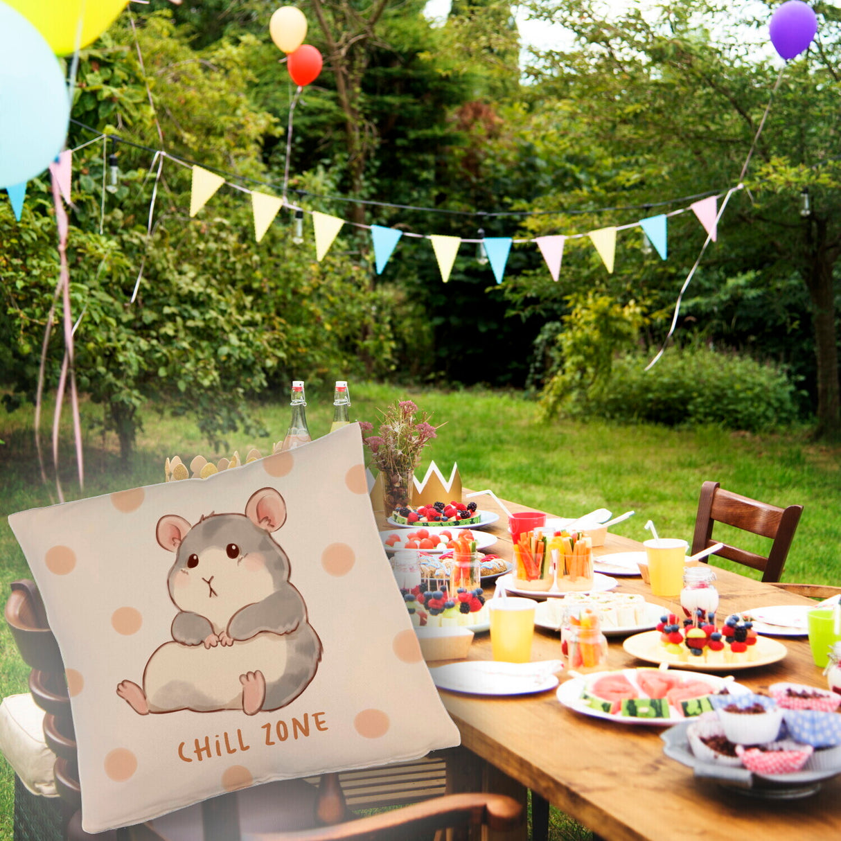Hamster Kissen mit Spruch Chill Zone