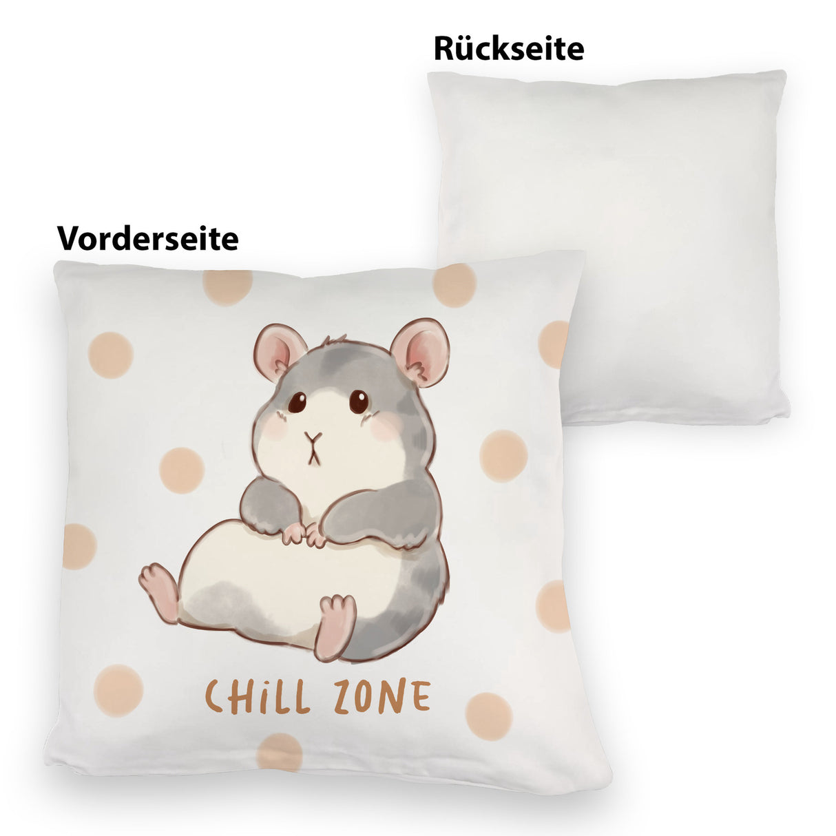 Hamster Kissen mit Spruch Chill Zone