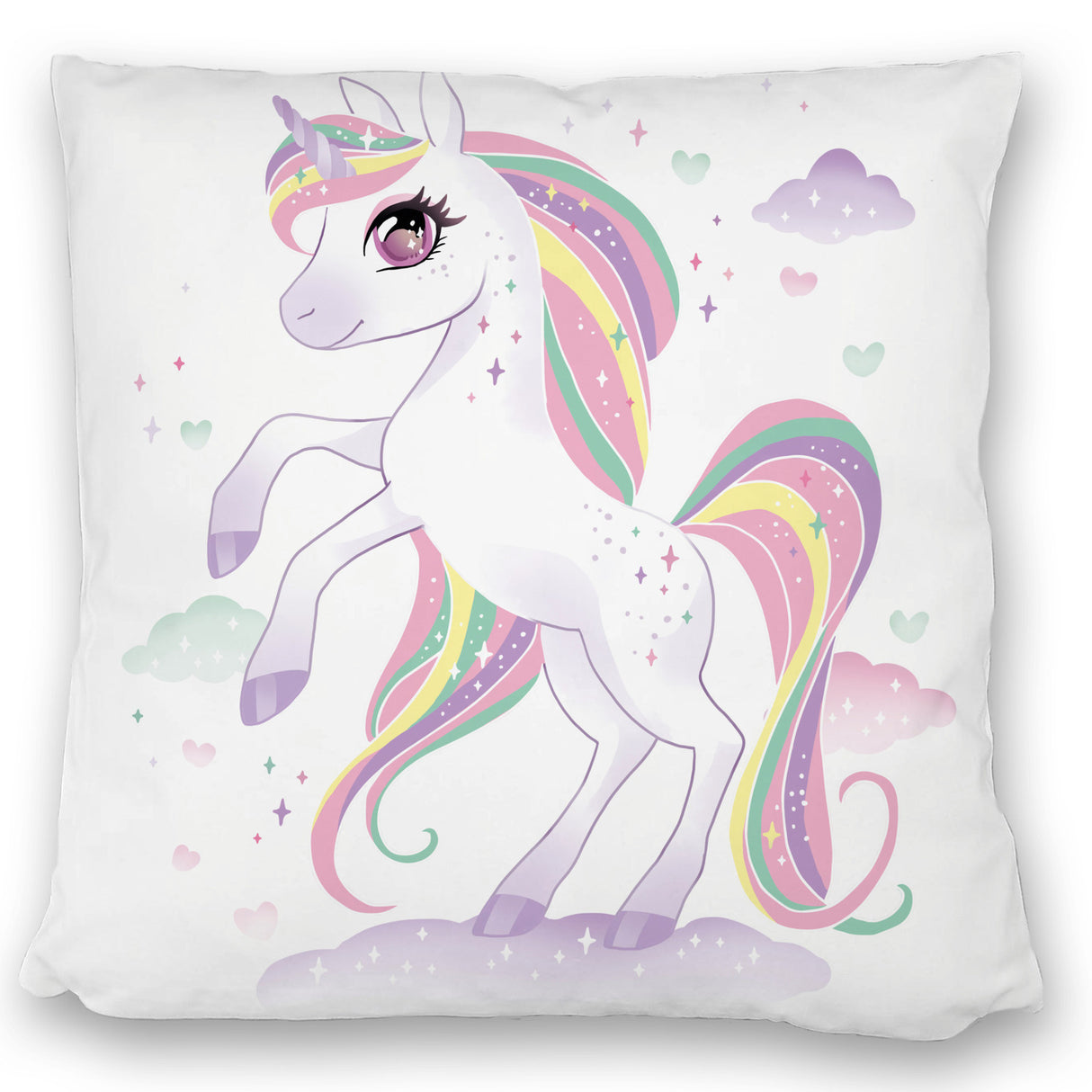 Einhorn Kissen mit Spruch Magisch wild und frei
