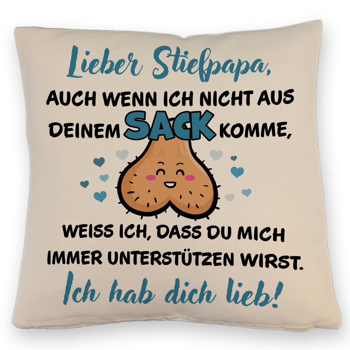 Stiefpapa ich hab dich lieb Kissen mit Spruch