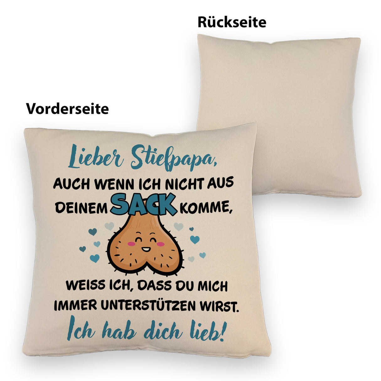 Stiefpapa ich hab dich lieb Kissen mit Spruch