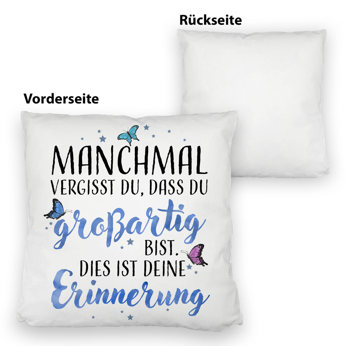 Du bist großartig Kissen mit liebevollem Spruch