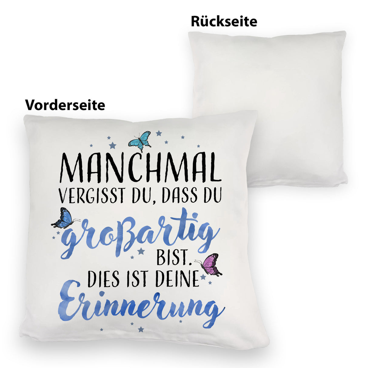 Du bist großartig Kissen mit liebevollem Spruch
