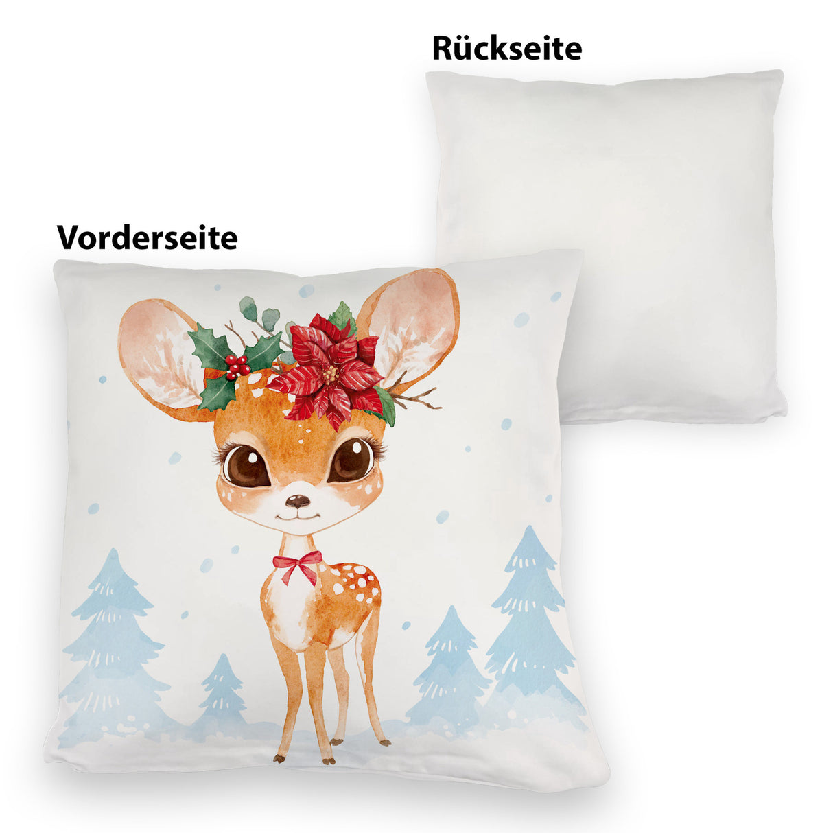 Oh deer Rehkitz Kissen im Aquarell-Stil