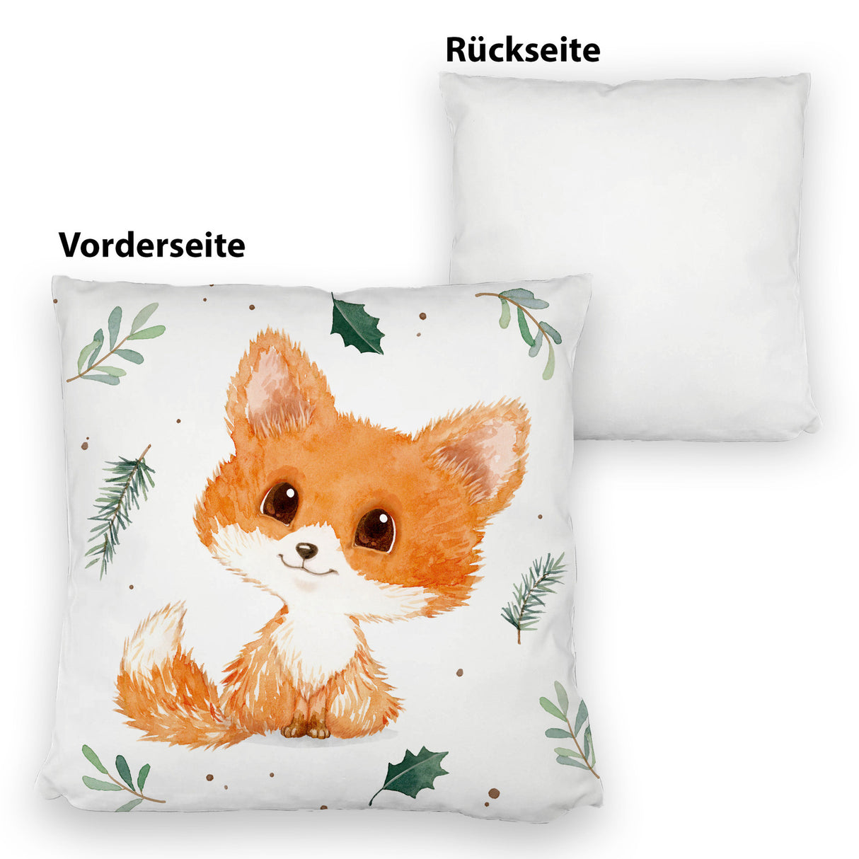 Baby Fuchs im Aquarell-Stil Kissen