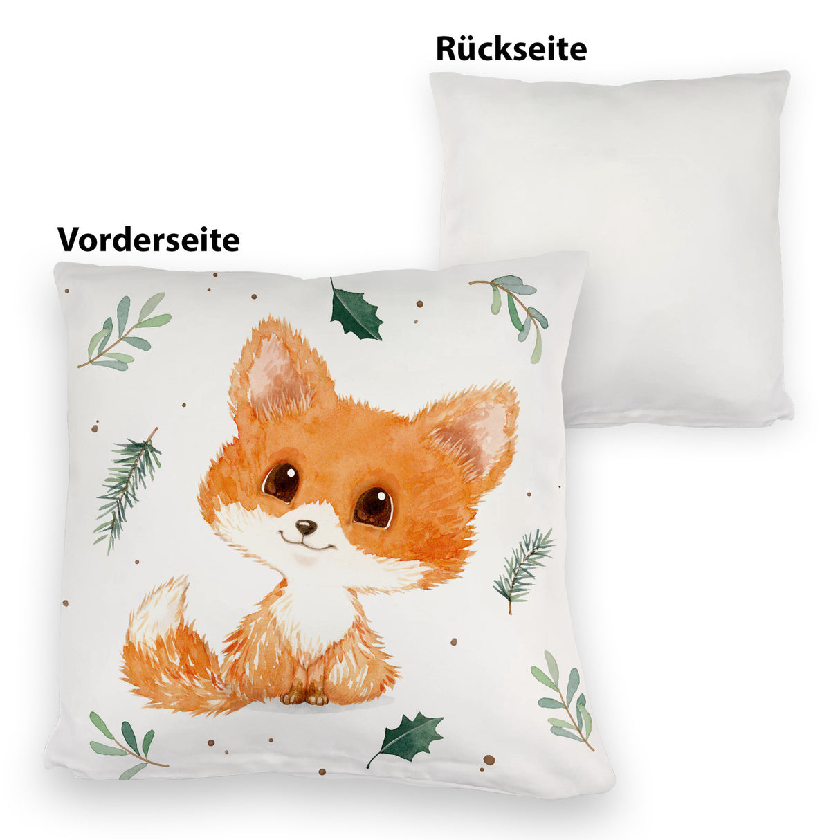 Baby Fuchs im Aquarell-Stil Kissen