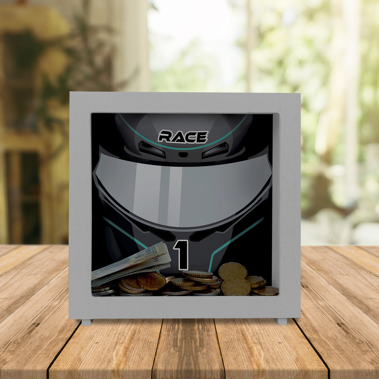 Motorsport-Helm Spardose