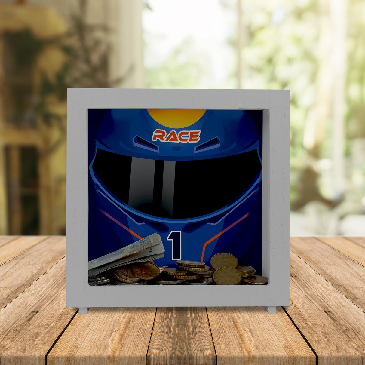 Motorsport-Helm Spardose