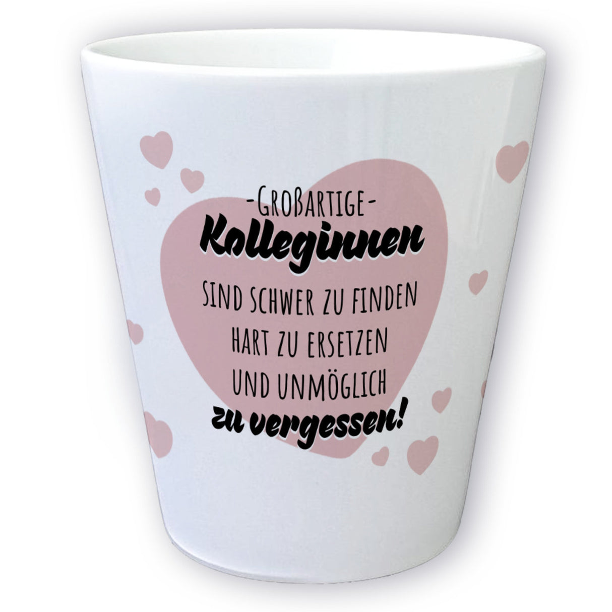 Herzen Blumentopf mit Spruch Großartige Kollegen