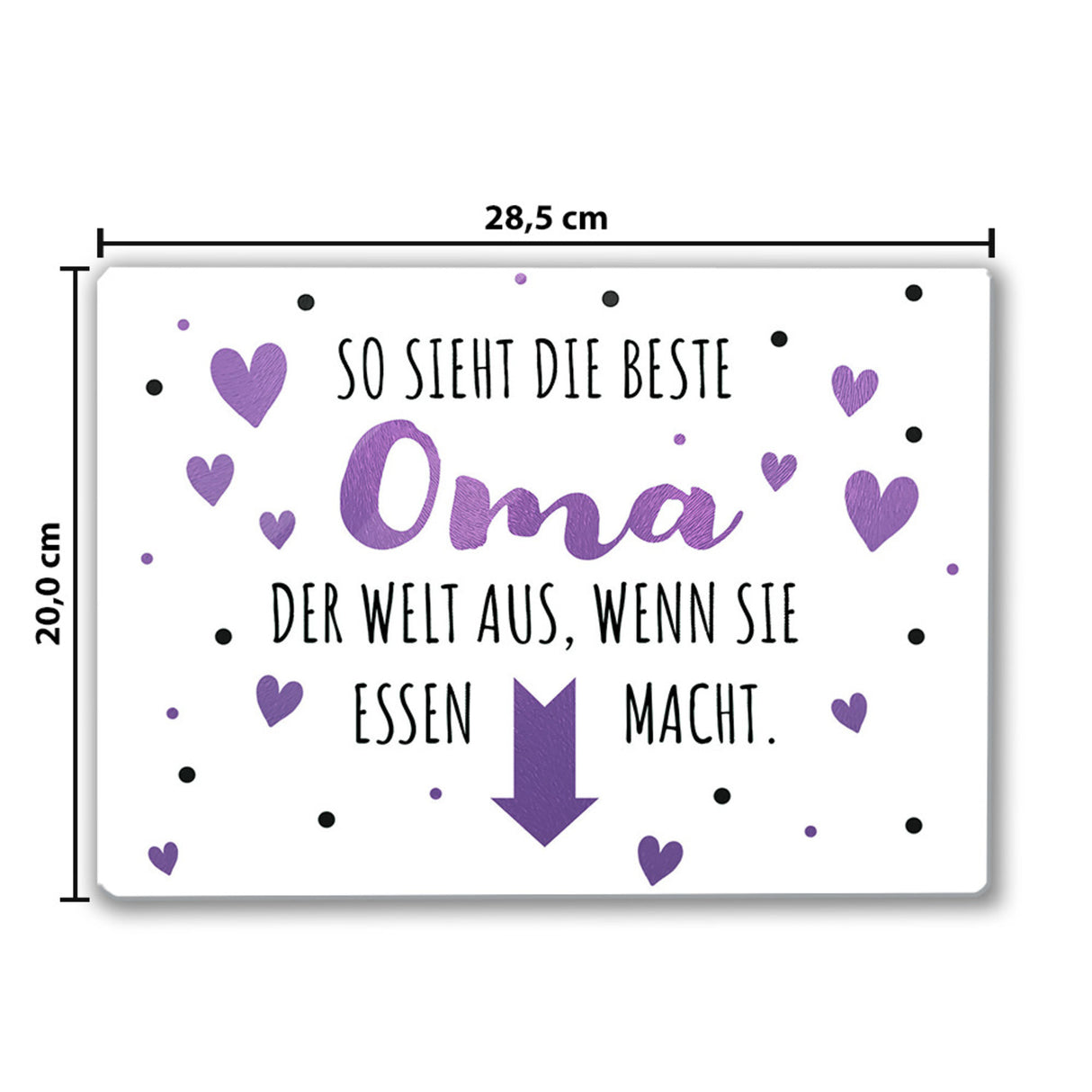 Beste Mama der Welt Schneidebrett aus Glas So sieht sie aus wenn sie Essen macht