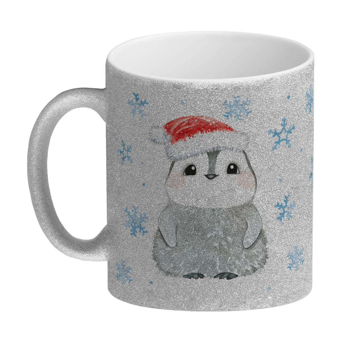 Pinguin mit Weihnachtsmütze Kaffeebecher