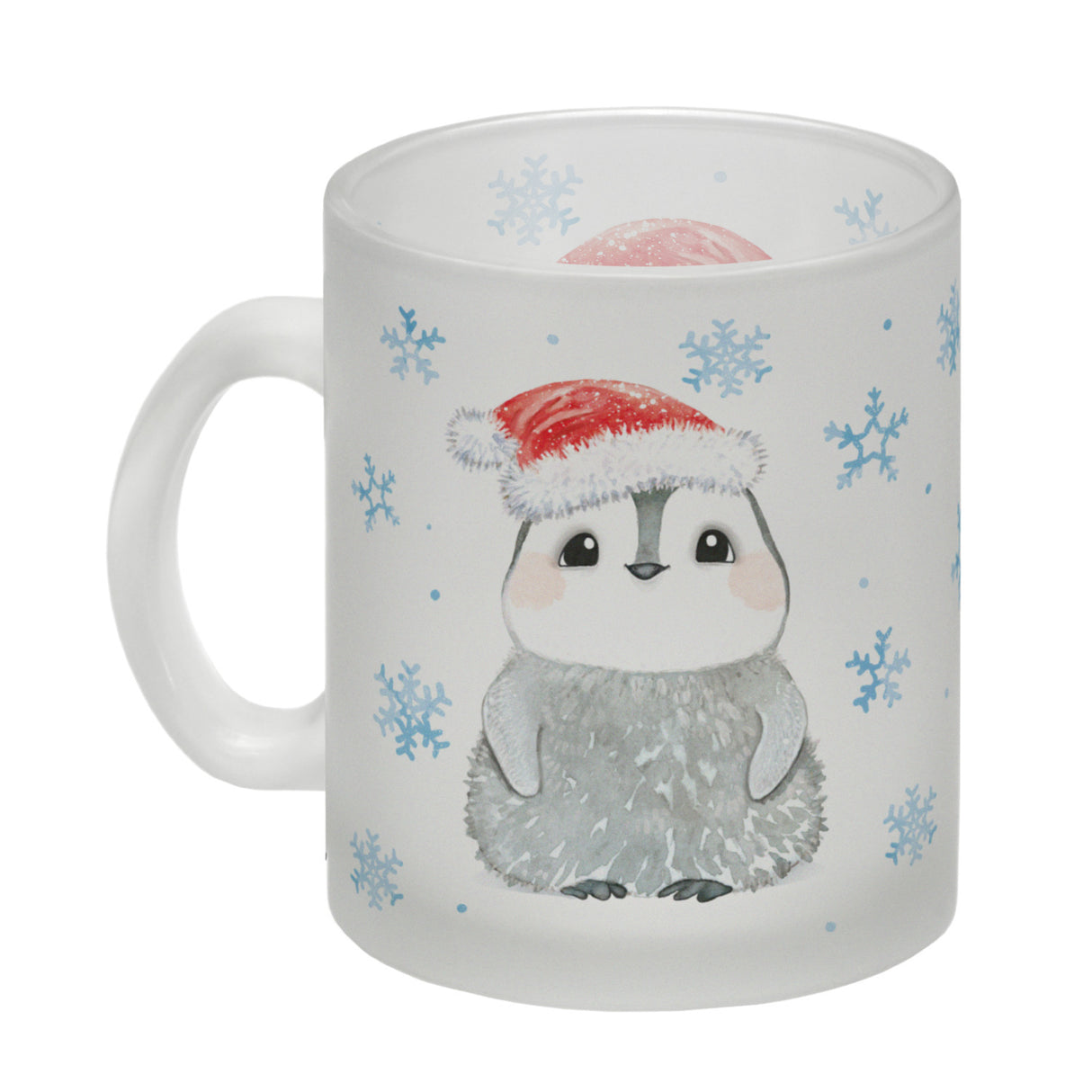 Pinguin mit Weihnachtsmütze Kaffeebecher