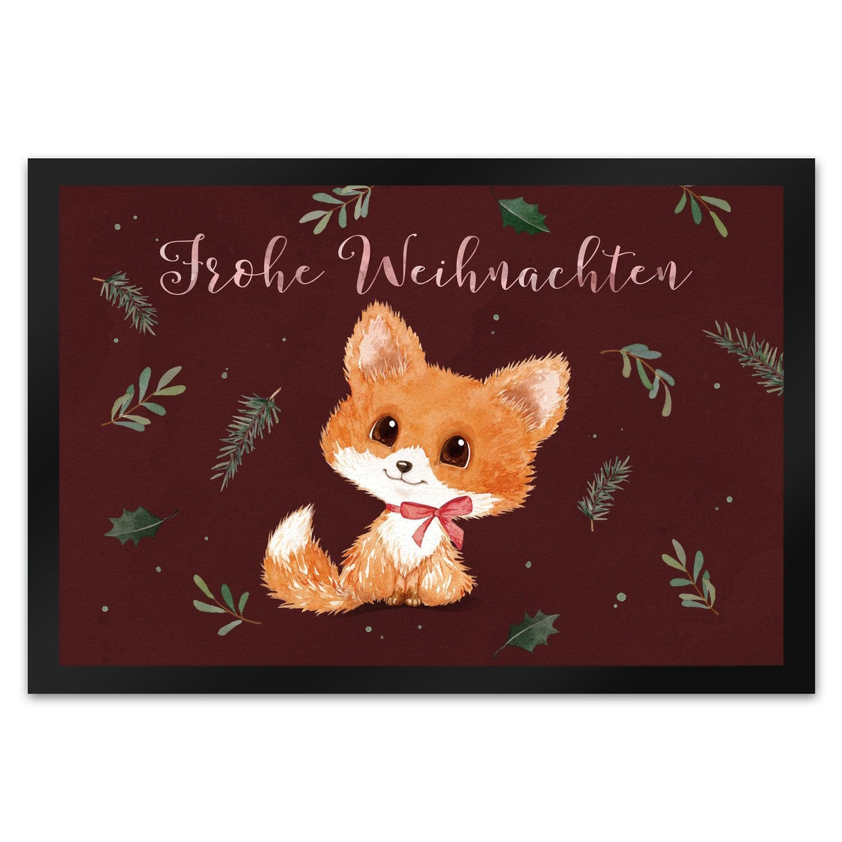Baby Fuchs Fußmatte in 35x50 cm mit Spruch Willkommen