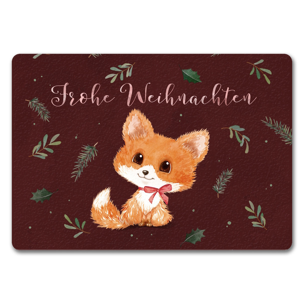 Baby Fuchs Fußmatte in 35x50 cm mit Spruch Willkommen
