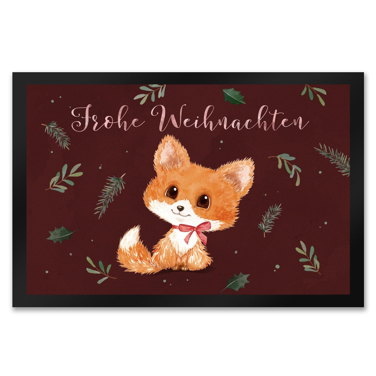 Baby Fuchs Fußmatte in 35x50 cm mit Spruch Willkommen