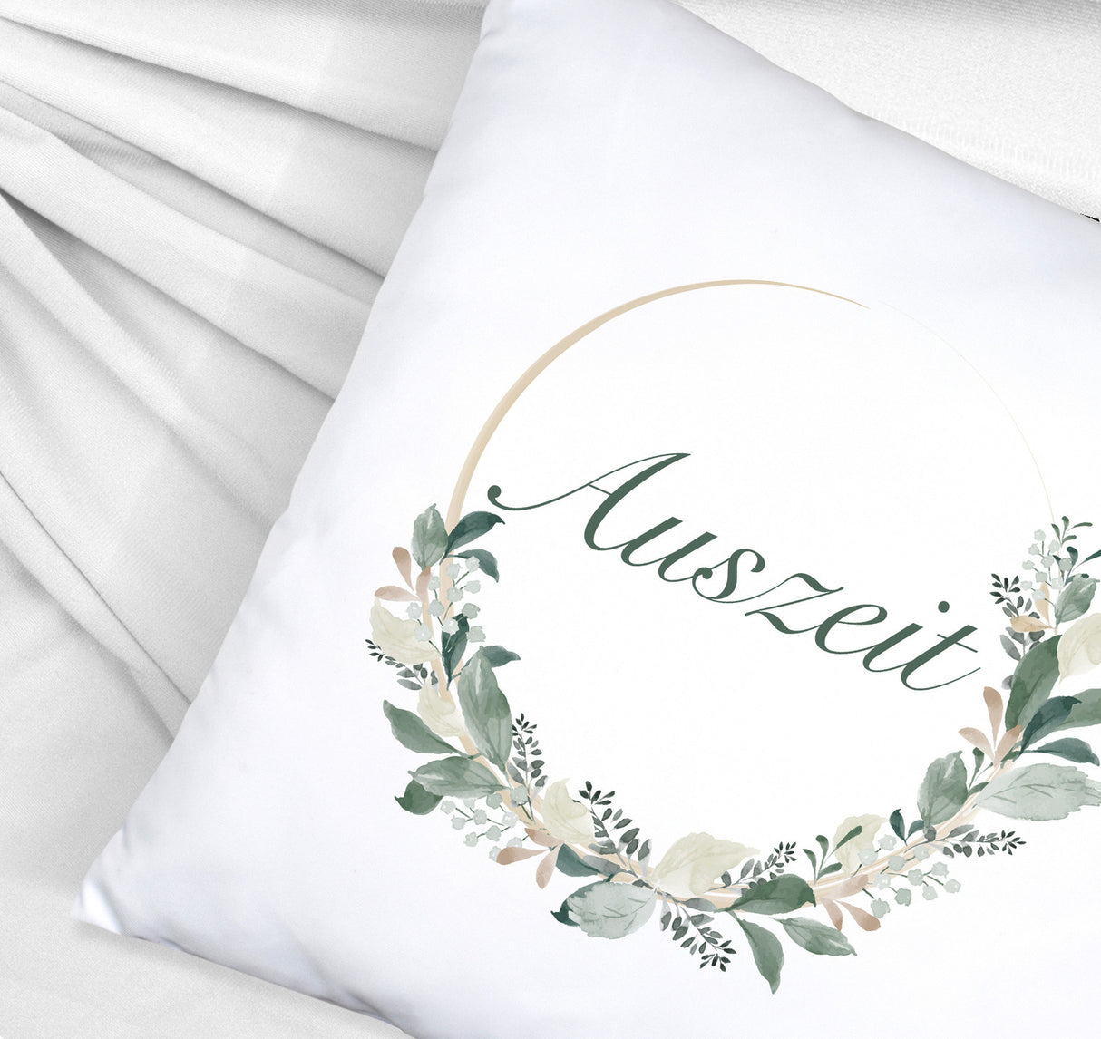 Auszeit Kissen mit Blumenornament für Eltern zum Geburtstag