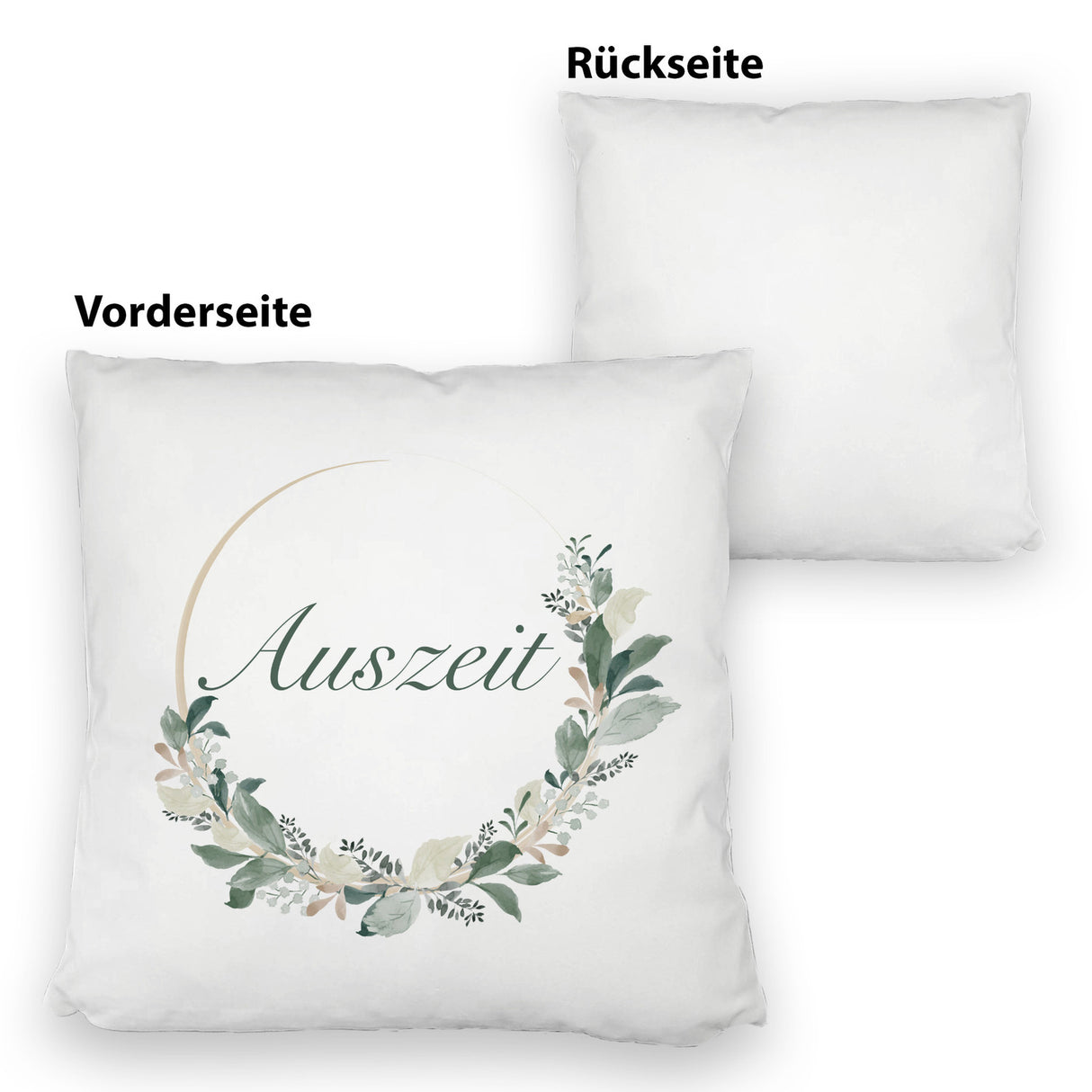 Auszeit Kissen mit Blumenornament für Eltern zum Geburtstag