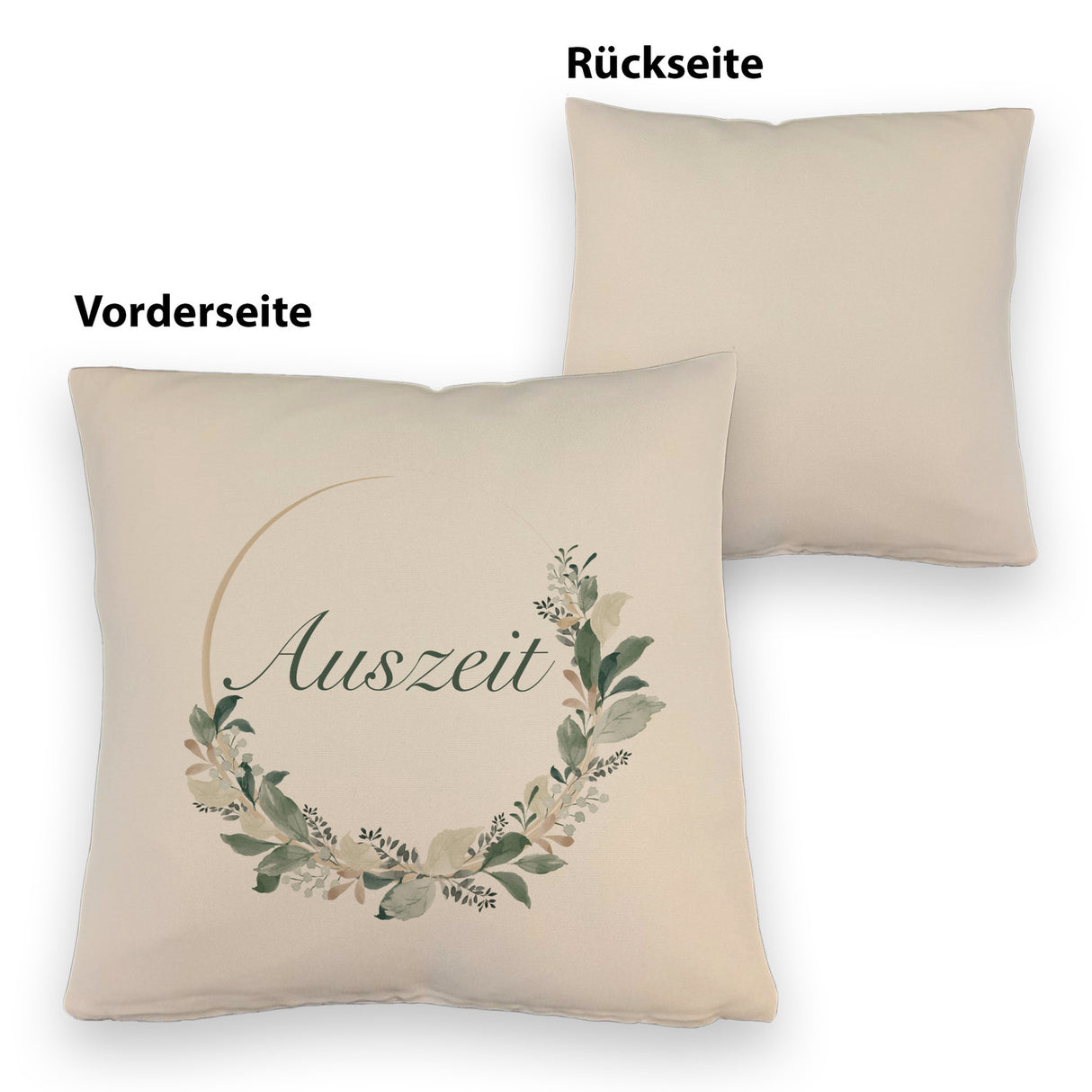 Auszeit Kissen mit Blumenornament für Eltern zum Geburtstag