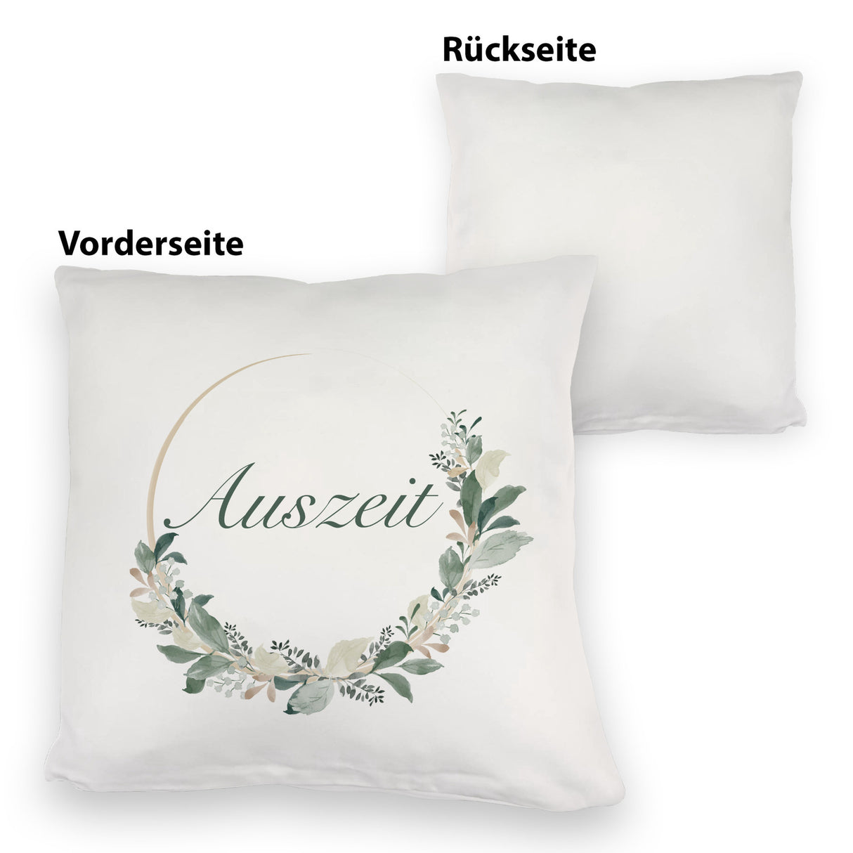 Auszeit Kissen mit Blumenornament für Eltern zum Geburtstag
