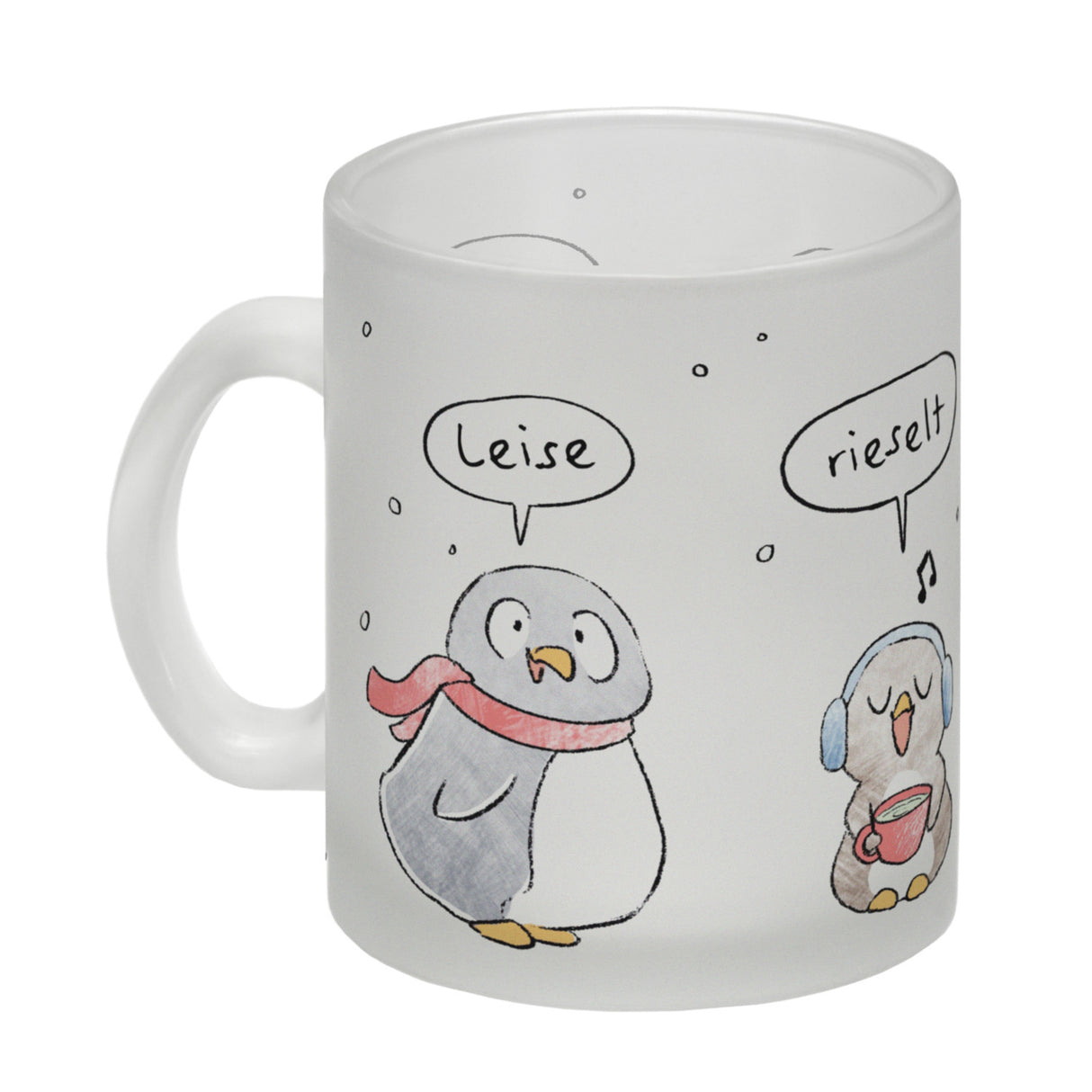 Leise rieselt der Tee Kaffeebecher mit Spruch