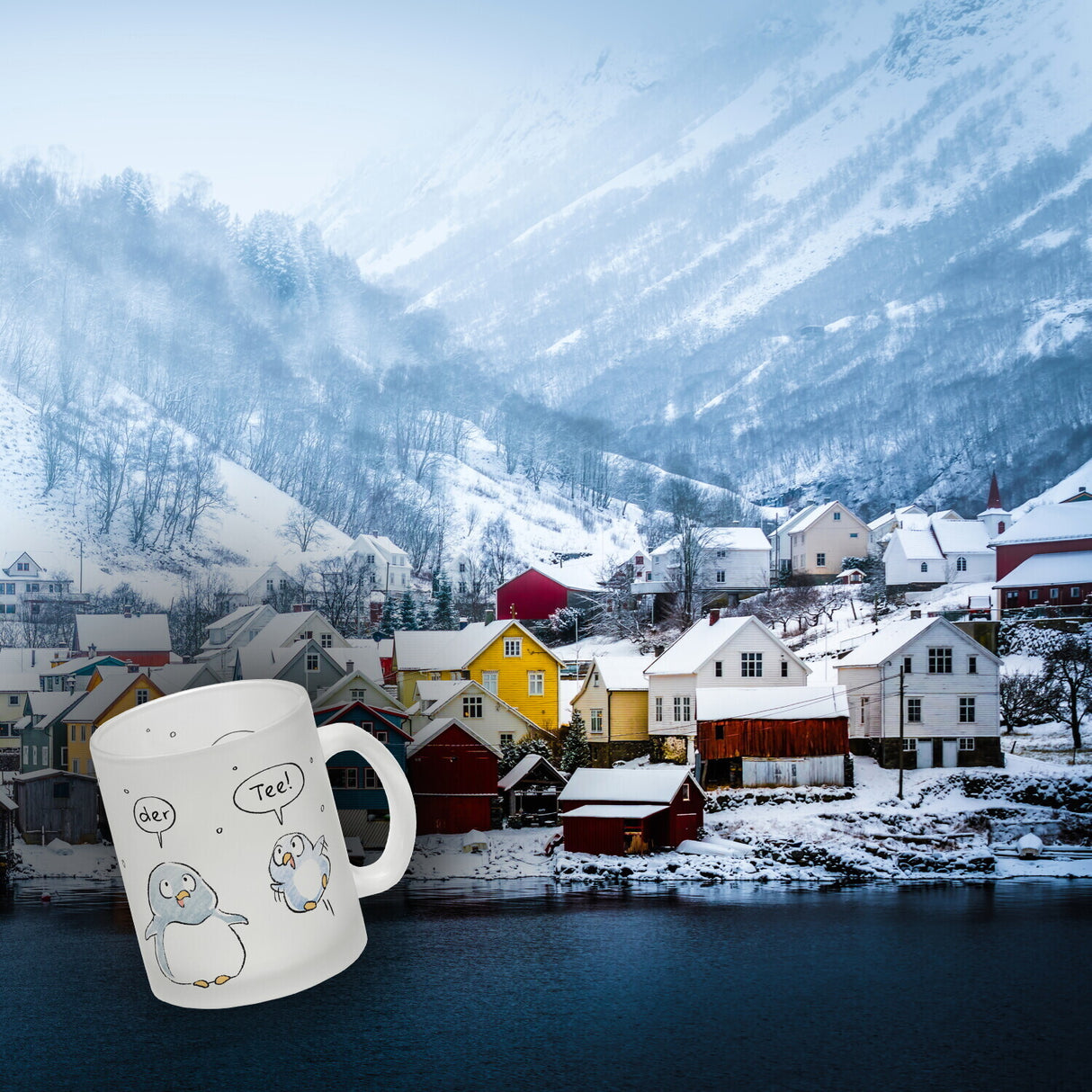 Leise rieselt der Tee Kaffeebecher mit Spruch